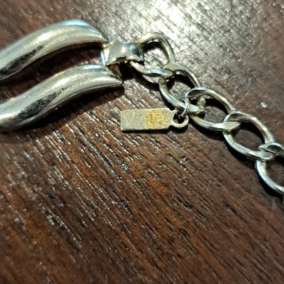 Monet Necklace 16" Wave Link Goldtone - Picture 4 of 7